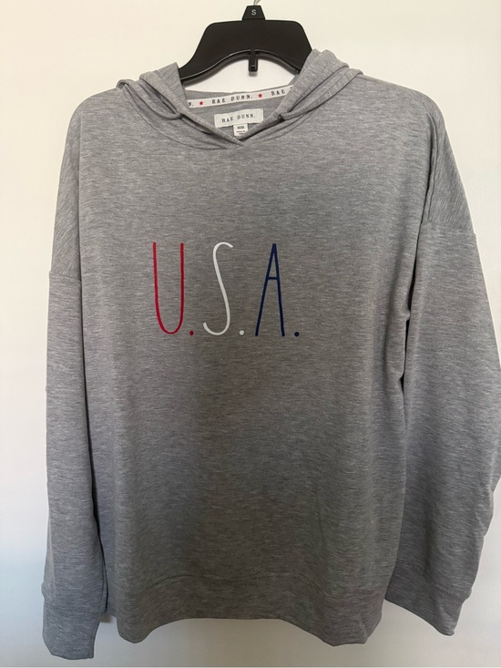 Rae Dunn Tops - NWT RAE DUNN Gray U.S.A. Hoodie
